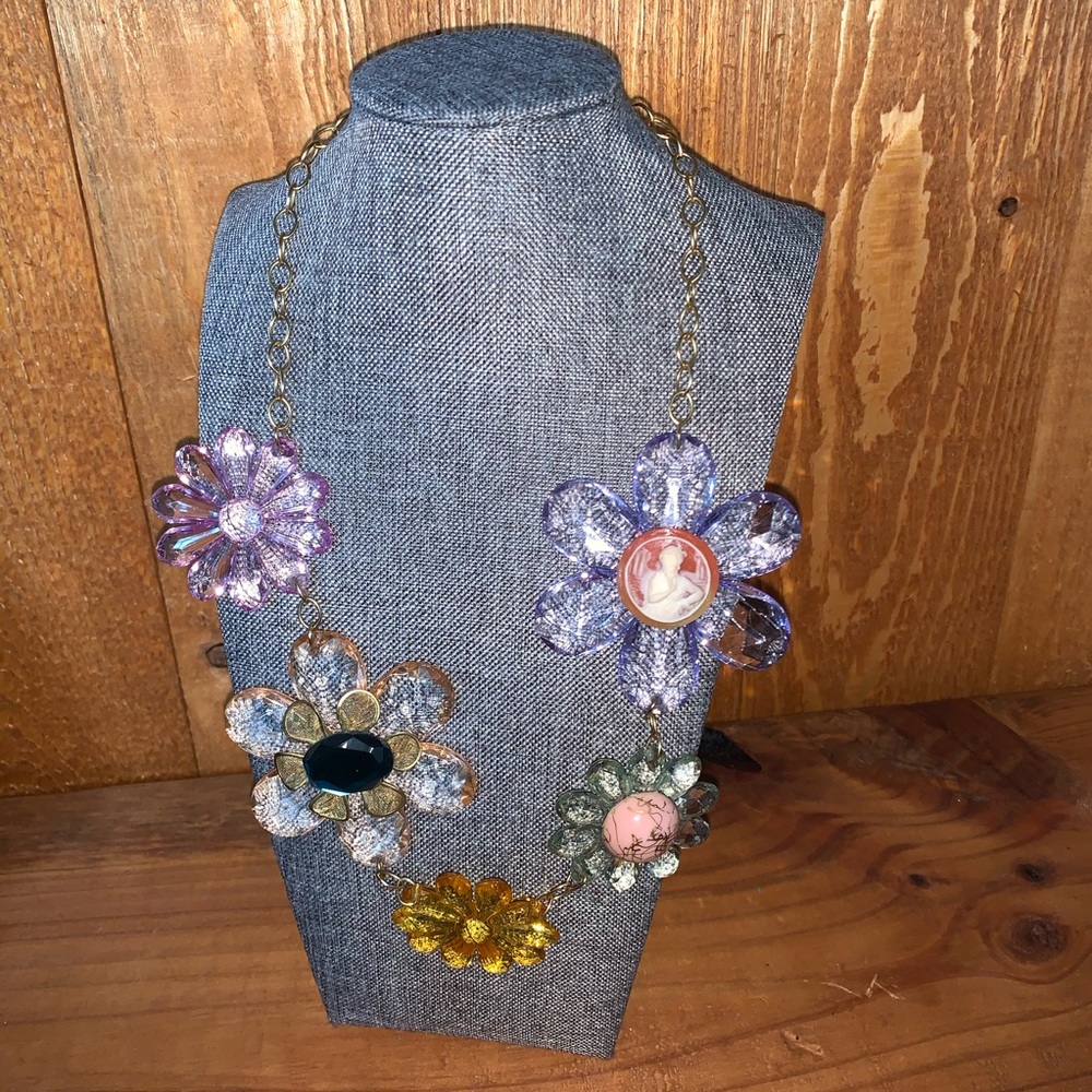 Anthropologie Floral Statement Necklace, NWT